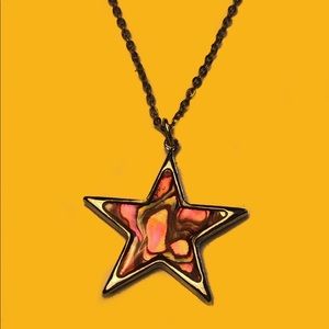 ~trippy pink star necklace~